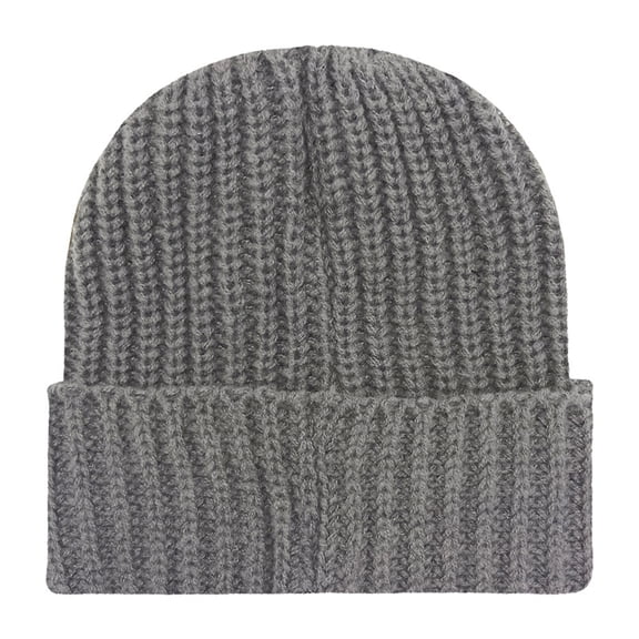 Winter Fleece Lined Beanie Hat for Men Women Warm Knit Cap Cold Weather Dark Gray One Size
