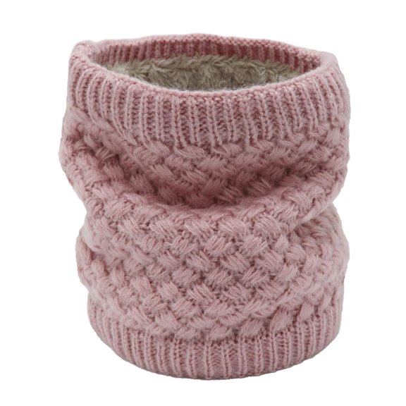 Winter Fleece Lined Knitted Neck Warmer Scarf, 1 Pack Neck Gaiter for Women Mens