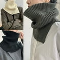 thumbnail image 1 of Winter Fleece Lined Knitted Neck Warmer Scarf, 2 or 1 Pack Neck Gaiter for Women Mens, 1 of 8