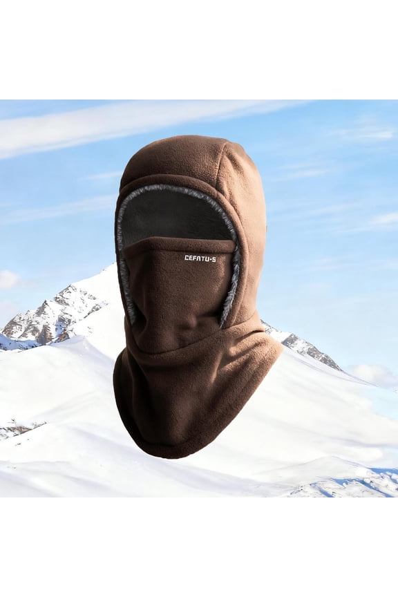 Winter Lined Neck Gaiter Face Scarf Hood, Thermal Windproof Balaclava for Cold Weather Outdoor Activities, Multi functional for Sports