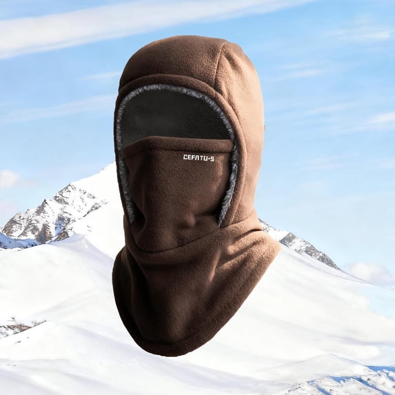 Winter Lined Neck Gaiter Face Scarf Hood, Thermal Windproof Balaclava for Cold Weather Outdoor Activities, Multi functional for Sports