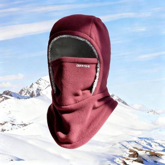 Winter Lined Neck Gaiter Face Scarf Hood, Thermal Windproof Balaclava for Cold Weather Outdoor Activities, Multi functional for Sports