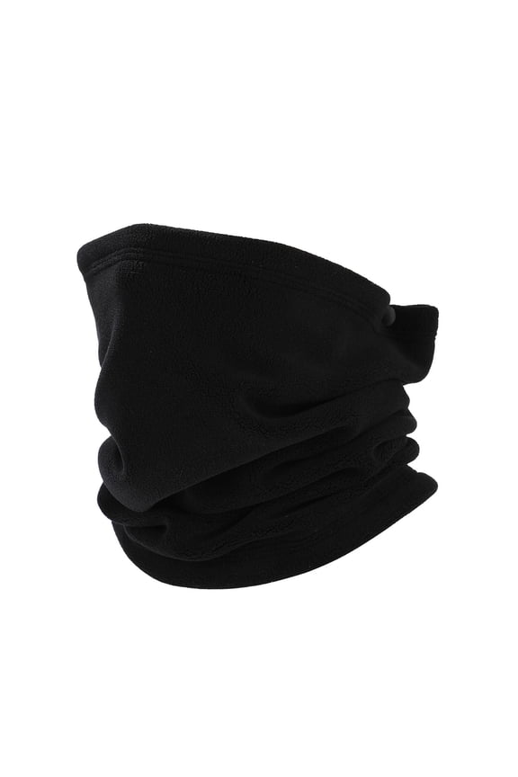 Winter Fleece Lined Neck Gaiter - Thermal Ski Tube Scarf, Half Face Mask for Cold Weather, Black