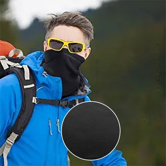Winter Fleece Neck Gaiter Drawstring Warm Face Mask Cycling Skiing Windproof Headwear Outdoor Sports Unisex Size Runners Cold Weather Protection Gear