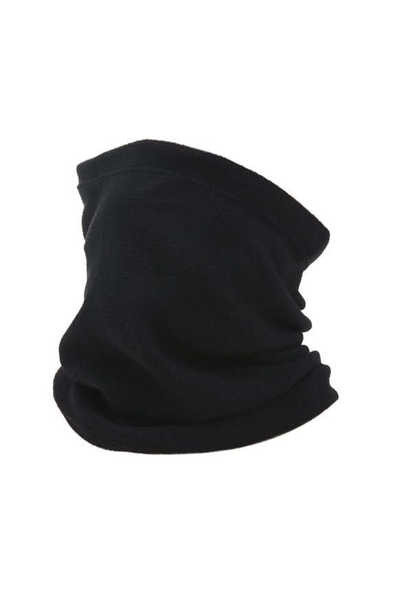 Winter Fleece Neck Gaiter for Men Women, Double-Layer Windproof Face Mask, Warm Scarf for Skiing, Cycling, Hiking, Cold Weather Outdoor Activities, Solid Color, One Size Fits Most