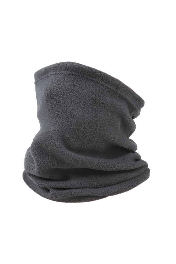 Winter Fleece Neck Gaiter for Men Women - Windproof Double Layer Ski Mask Face Cover, Thermal Scarf for Cold Weather Outdoor Activities, Breathable UV Protection, One Size (Gray)