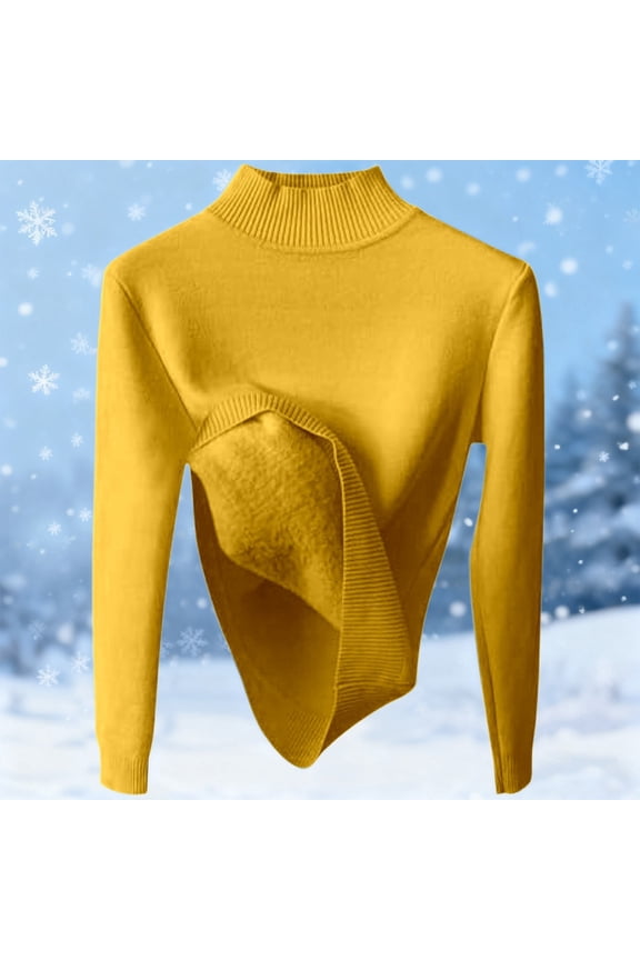 Winter Thick Knitted Bottoming Shirt 2025 New Soft Sweater Turtle Neck Sweaters for Women Trendy Cozy Warm Long Sleeve