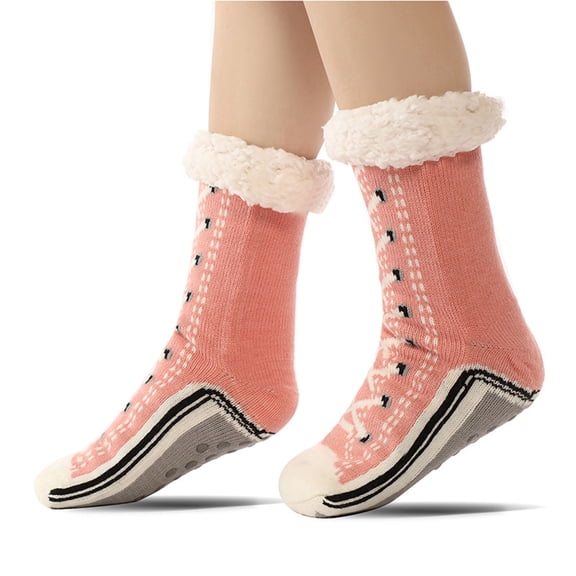 Winter Floor Socks, Ultra Thick Fleece House Socks for Indoor Wear, Warm and Cozy Home Slipper Socks, Machine Washable Easy Care, Comfort Gift for Family and Friends During Cold Season