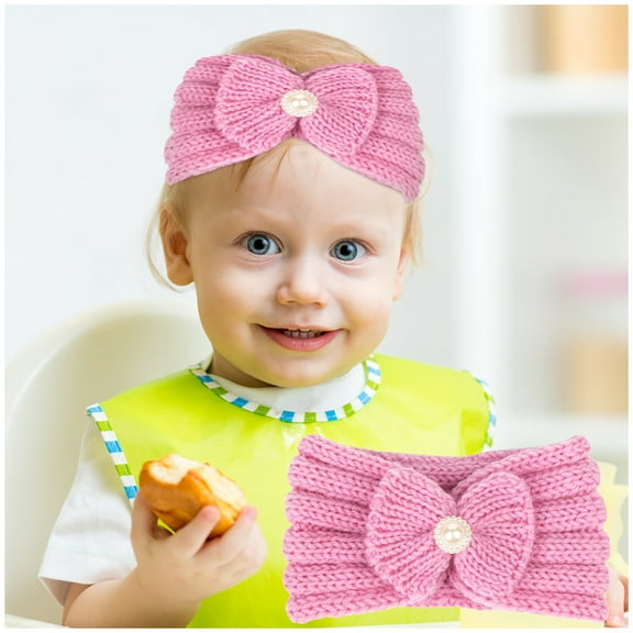 Winter Flower Wool Headband For Warm Autumn Top Solid Color Children Hair Accessory