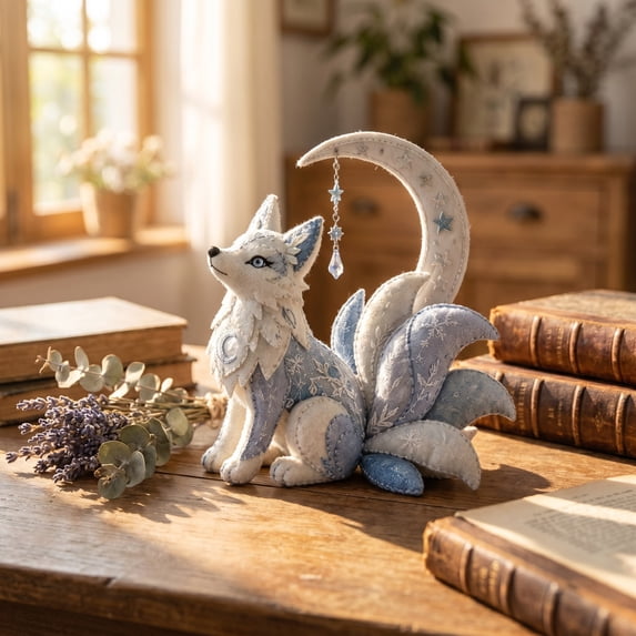 Winter Forest Animals Diy Patchwork Kit,Pre Cut Felt Animal Sewing Kit,3D Stuffed Creature Craft Set,Mythical Creature Felt Applique Kits with Pre-Cut Materials,Handmade Felt Craft Kit Decor