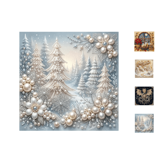 Winter Forest Diamond Painting Craft for Adults, 5D Pearl Diamond Art Kits, DIY Preprinted Design Pearl Art, Great Handmade Home Wall Decor