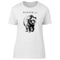 thumbnail image 1 of Winter Forest Grunge Bear Sketch T-Shirt Women -Image by Shutterstock, Female Small, 1 of 2