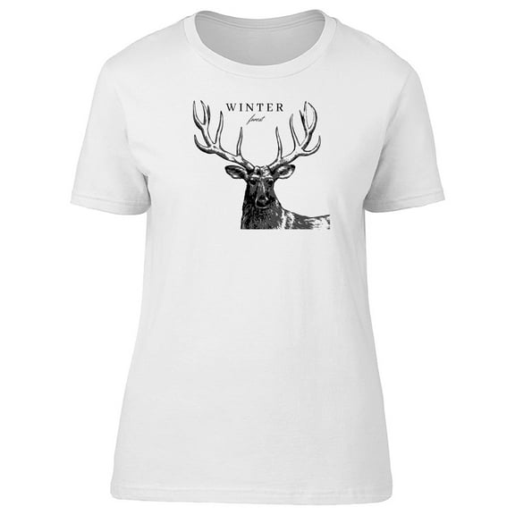Winter Forest Reindeer  T-Shirt Men -Image by Shutterstock, Male Medium