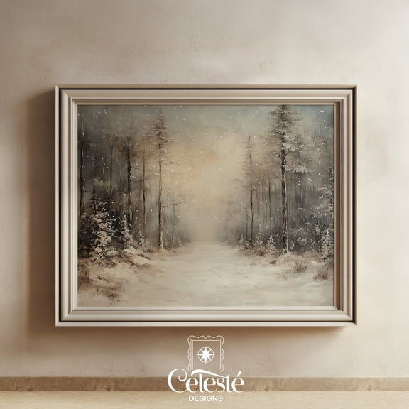 Winter Forest, Snowy Winter Landscape Print 796 UNFRAMED Poster, 8x12