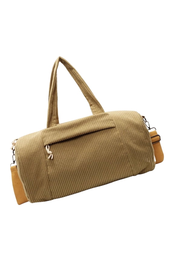 Winter-Friendly Exercise Duffle - Large Capacity Corduroy Handbag Ergonomic Design for Sports & Daily Use
