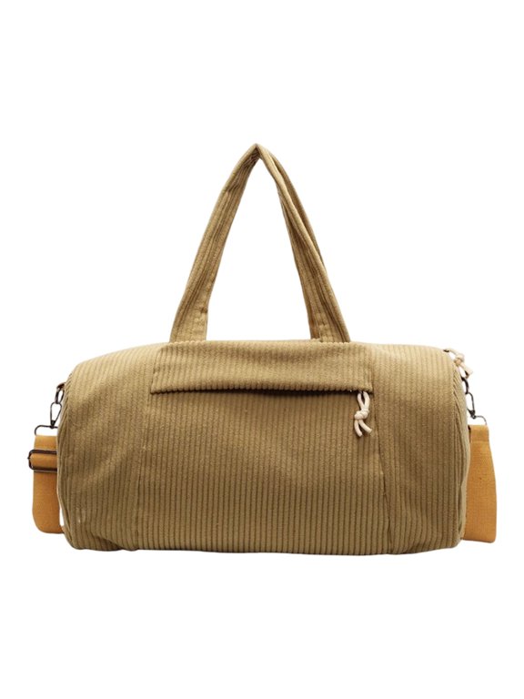 Winter Ready Duffle Bag Lightweight Corduroy Construction Spacious Compartment Aesthetic Shoulder Bag Gym Handbag