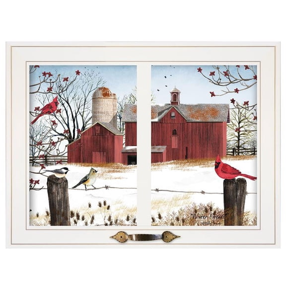 TrendyDecor4U Winter Friends By Billy Jacobs Framed Print WBJ1038-226G