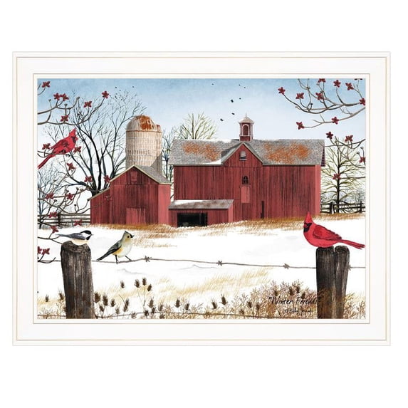 TrendyDecor4U Winter Friends By Billy Jacobs Framed Print BJ1038XGP-226G