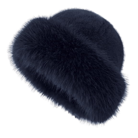 Winter Furry Bucket Hat Winter Warm Plush Hat Fisherman Hat Fuzzy Hat Furry Thick Cap for Women Ladies