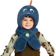 thumbnail image 1 of Winter Fuzzy Hat for Kids Cartoon Hooded Scarf Toddler Boys and Girls, 1 of 6