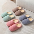 thumbnail image 1 of Winter Fuzzy Slippers For Women,Cozy Memory Foam House Shoes Soft Knit Non- Indoor Slippers Coffee 39, 1 of 7