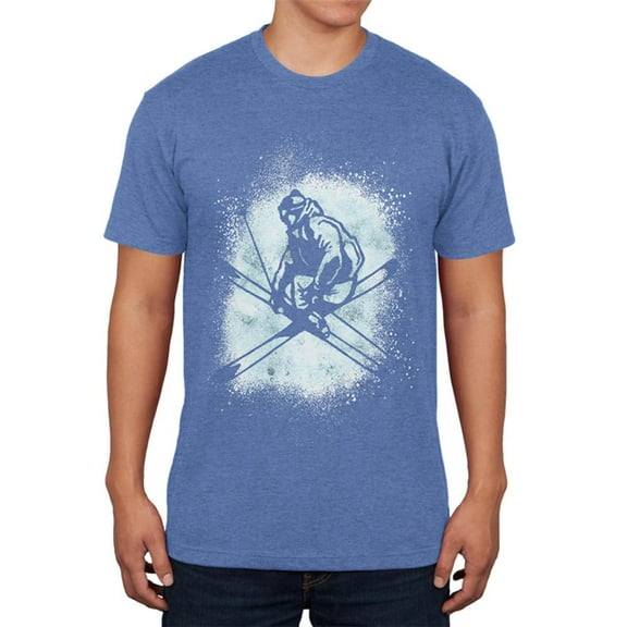 Winter Games Freestyle Ski Mens Soft T Shirt Heather Royal MD