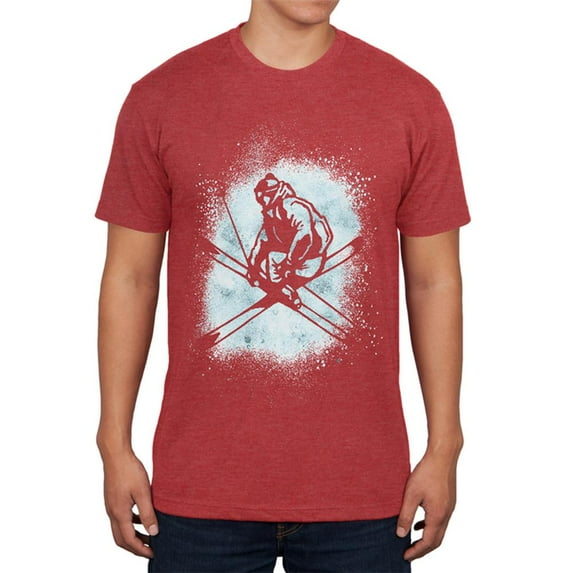 Winter Games Freestyle Ski Mens Soft T Shirt