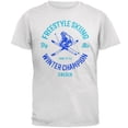 thumbnail image 1 of Winter Games Freestyle Skiing Champion Sweden Mens Soft T Shirt White X-LG, 1 of 1