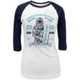 thumbnail image 1 of Winter Games Snowboarding Adventure Born to Ride Juniors 3/4 Raglan T Shirt White-Navy SM, 1 of 1
