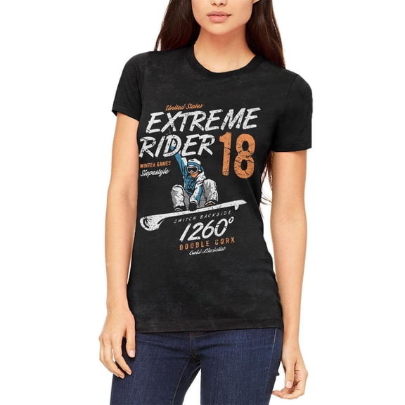 Winter Games Snowboarding Extreme Rider USA Juniors Soft T Shirt