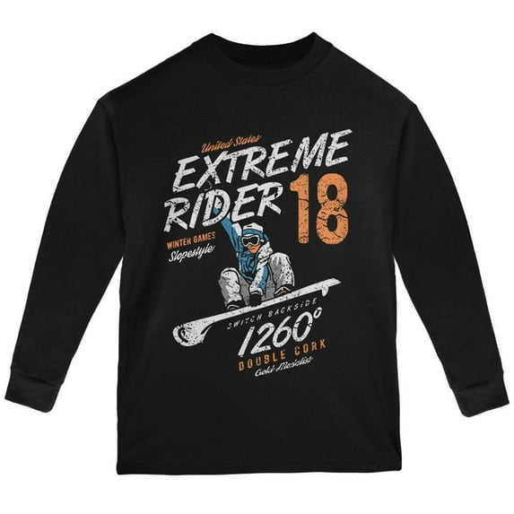 Winter Games Snowboarding Extreme Rider USA Youth Long Sleeve T Shirt