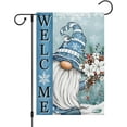thumbnail image 1 of Winter Garden Flag 12.5x18 Double Sided, Vertical Burlap Gnome Floral Welcome Winter Snow Garden Flag Outside Holiday Yard Decoration, 1 of 6