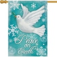 thumbnail image 1 of Winter Garden Flag 28x40 Double Sided, Large Burlap Pigeon Snowflake Garden Yard Flags Peace on Earth for Winter Seasonal Outside Outdoor House Holiday Decor (ONLY FLAG), 1 of 6