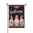 thumbnail image 1 of Winter Garden Flag, Christmas Flag, Gnomes Welcome Yard Flags for Outside, Buffalo Plaid Christmas Flag, Holiday Banner Decoration, 1 of 7