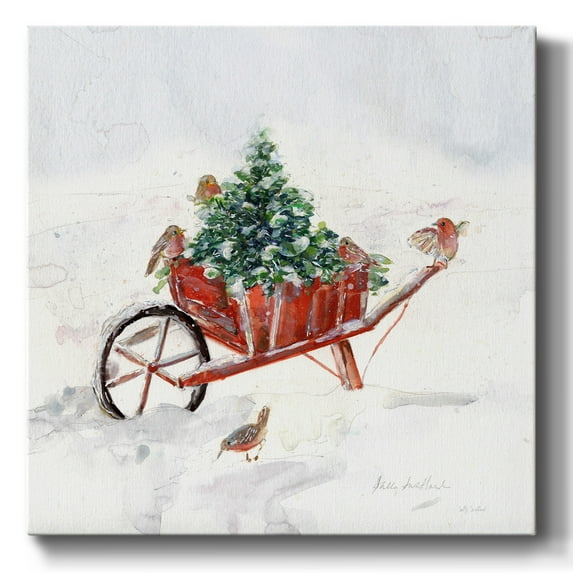 Winter Garden Wheelbarrow- Gallery Wrapped Canvas