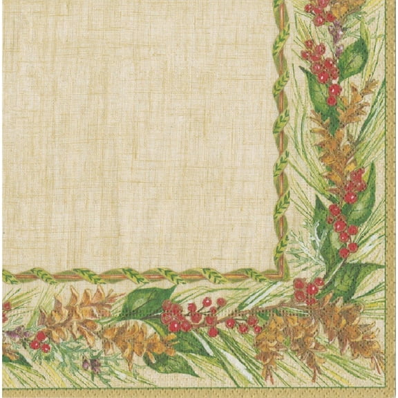 Winter Garland Cocktail Napkin
