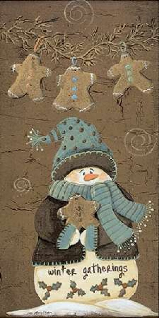 Winter Gatherings Canvas Art - Jo Moulton (10 x 20)