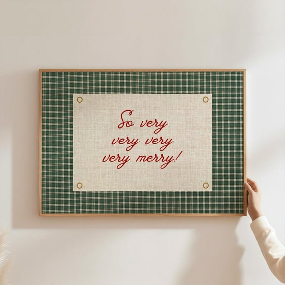 Winter Gingham Poster Winter Wall Art Retro Postcard Wall Art Winter Family Decor Trendy Warm Present Vintage UNFRAMED Poster Size 8x12