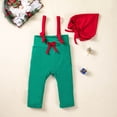 thumbnail image 1 of Winter Girls Bodysuit Outfit With Hat And Suspenders Soft Thermal Baby Jumpsuit Romper For Toddler Holiday Party Wear, 1 of 3