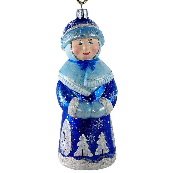 "Winter" Glass Christmas Ornament