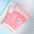 thumbnail image 1 of Winter Gloves Childrens Woolen Gloves For Boys And Girls In Winter Warm And Cold For Babies Knitted Crystal Yarn Star Five Finger Gloves, 1 of 1