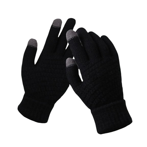 Winter Gloves, Cold Weather Thermal Warm Windproof Gloves, Soft Thick Fleece Lining Glove, Touch Screen Warm Gloves, Winter Suede Warm Gloves, for Skiing Running Cycling Hiking