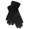 thumbnail image 1 of Winter Gloves Faux Fur Fluffy Solid Warm Gloves for Outings Black Free Size, 1 of 2