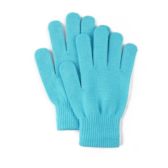Winter Gloves - Gloves for Women Cold Weather, Touch Screen Winter Gloves Women Warm Alpaca Fleece Knit Gloves Light Blue Free