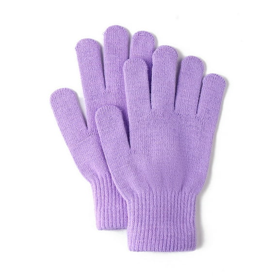 Winter Gloves - Gloves for Women Cold Weather, Touch Screen Winter Gloves Women Warm Alpaca Fleece Knit Gloves Light Purple Free