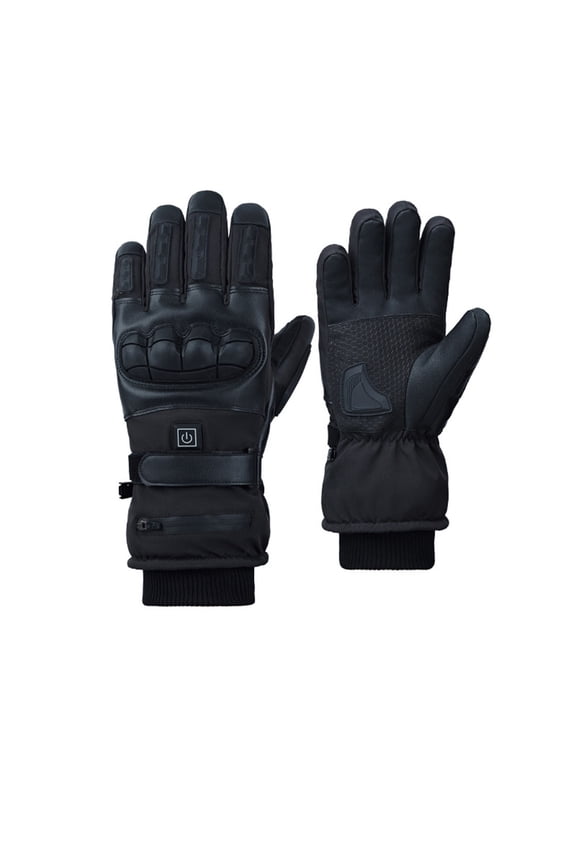 Winter Gloves Heated And Warm Gloves All Finger Adjustable Temperature Heating Gloves Removable And Washable Black Free Size 12.20 Inches Height 5.12 Inches Bottom Width 5V Rated Voltage N