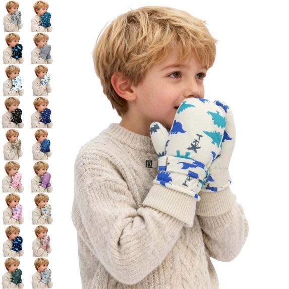 GPOECD Winter Gloves Kids Ski Mittens for Boys and Girls Thermal Lined Waterproof Cold Weather Winter Sports Outdoor
