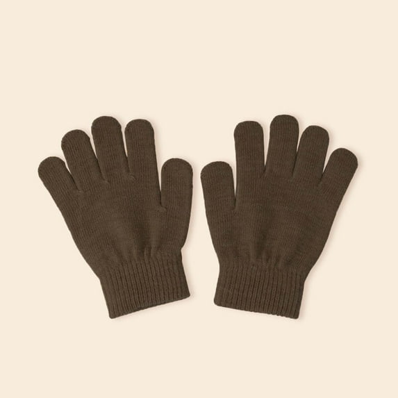 Winter Gloves Kids Warm Lined Mittens Boys Knit Gloves for Ages 4-8 Years Girls