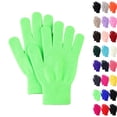 thumbnail image 1 of Winter Gloves Knit Warm Adult Stretchy Magic Gloves Bulk for Men Women Teens Fluorescent Green, 1 of 4