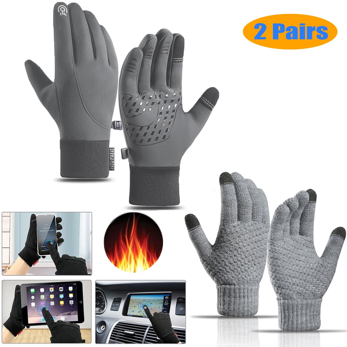 AG338 Ice Breaker Thermal Plus Insulated Double-Dipped Gloves - 4 Pair Pack